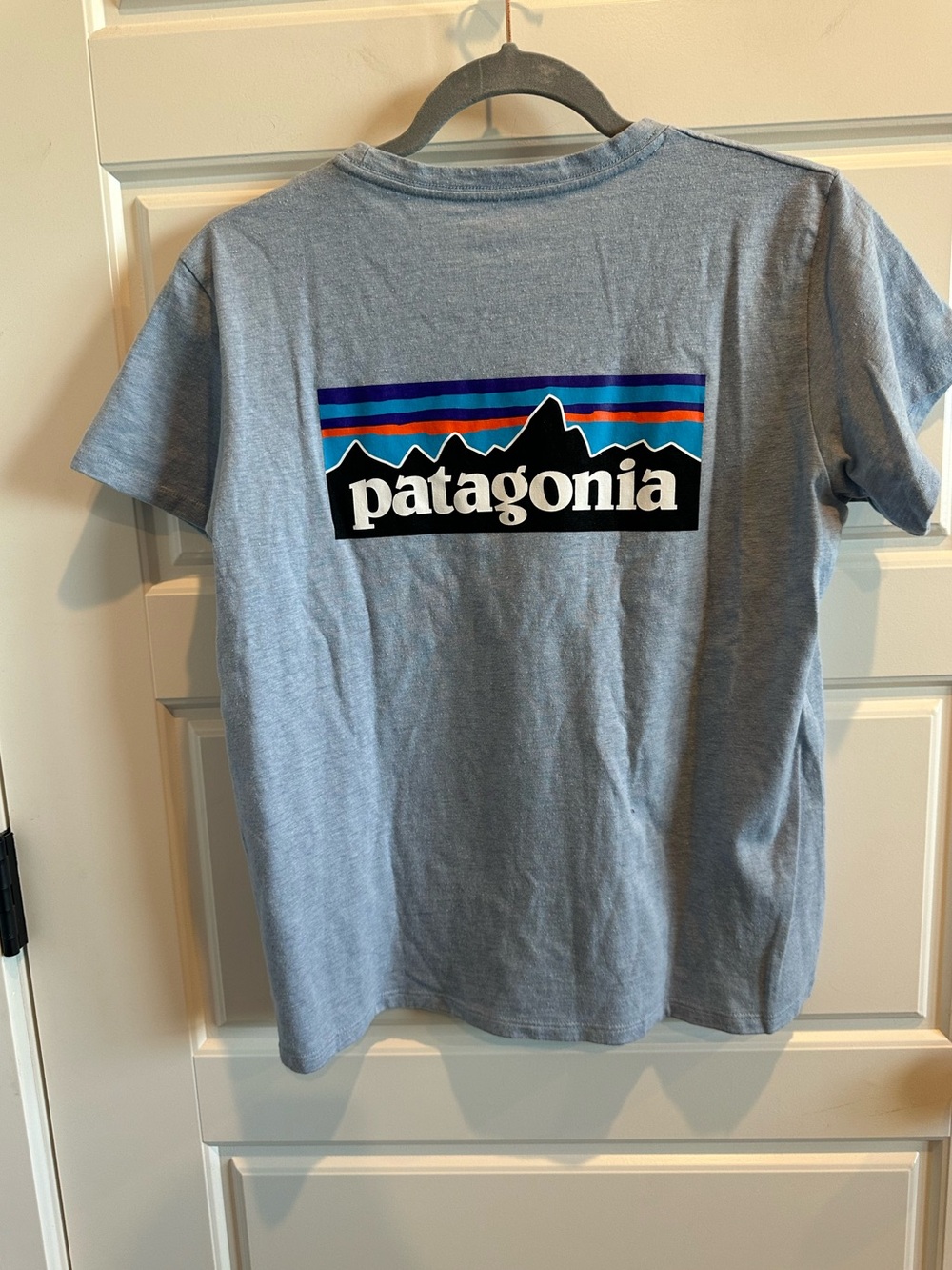 Patagonia Medium P-6 Logo Responsibili-Tee Gray Fitz Roy Graphic T-Shirt